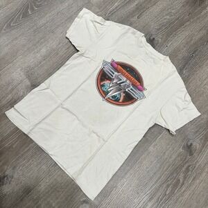 Van Halen Live Nation Distressed Graphic T-Shirt Off White Mens Medium 2016 Logo